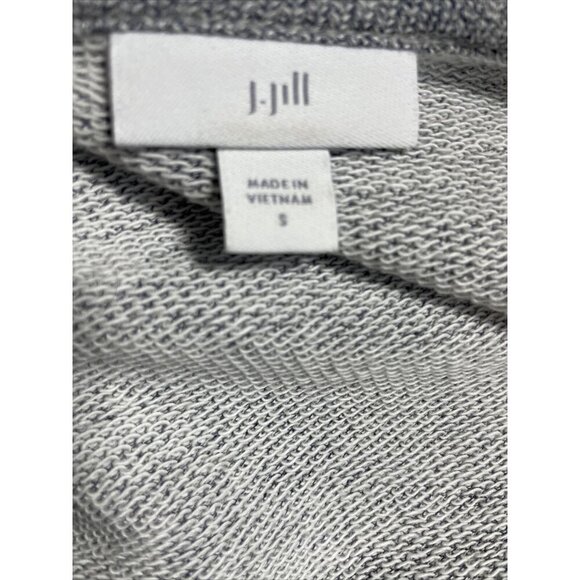 J Jill Gray 3/4 Sleeeve Shirt Fringe Edge Women’s S Casual‎ Neutral - Picture 4 of 4